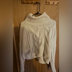 Comfy white cropped sweater